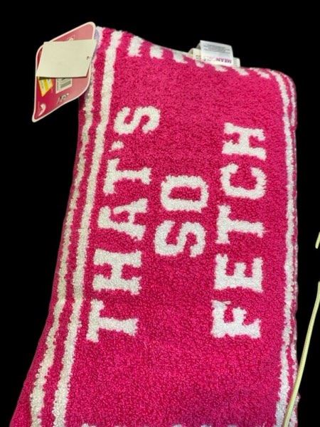 Condition photo showing New/Like New for Mean Girls 'That's So Fetch' Throw Pillow Pink