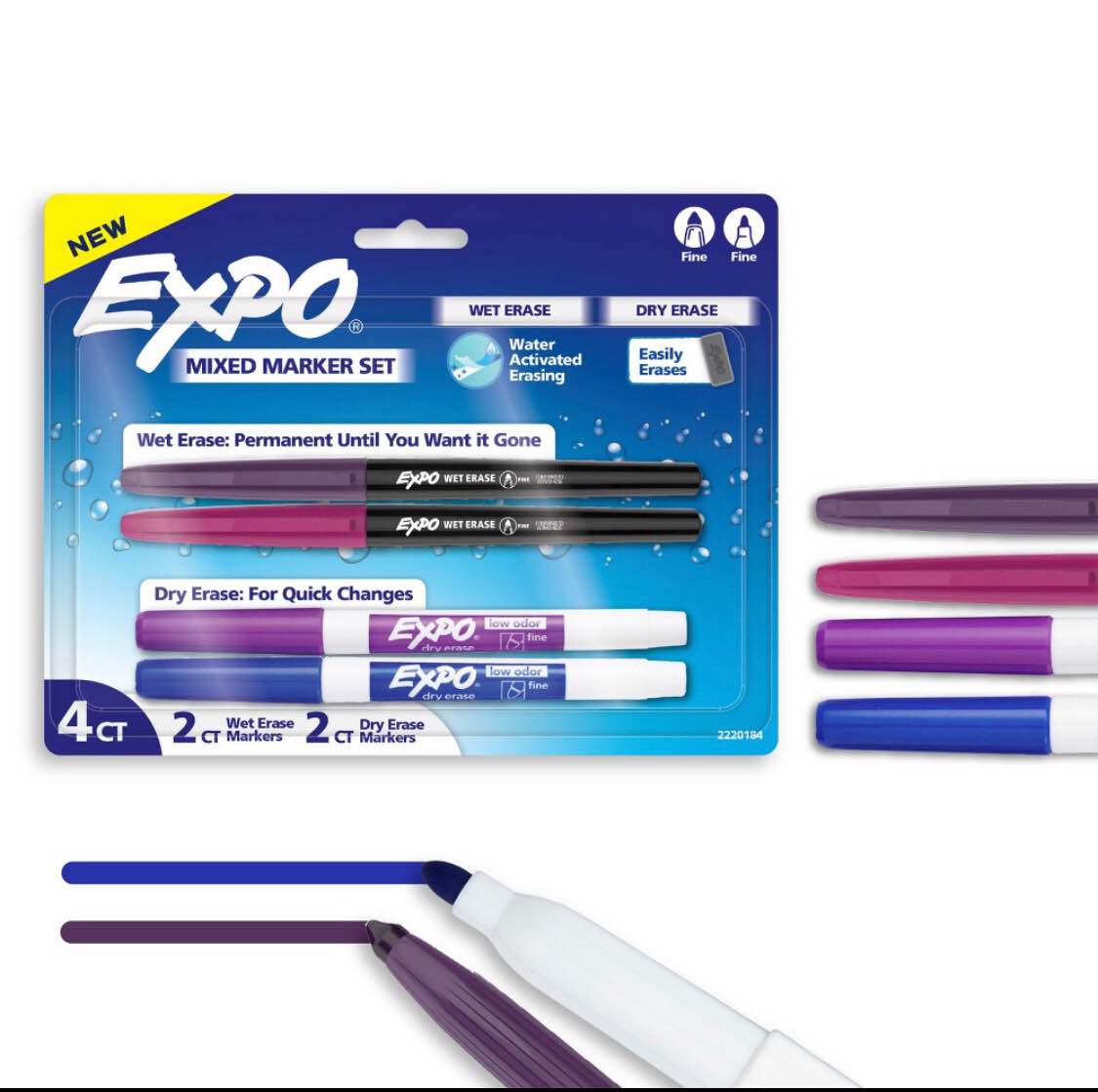 Condition photo showing New/Like New for Expo 4ct Asst Dry Erase Marker Purple