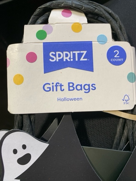 Condition photo showing New/Like New for 2pk Small Halloween House Gift Bag Black - Spritz™