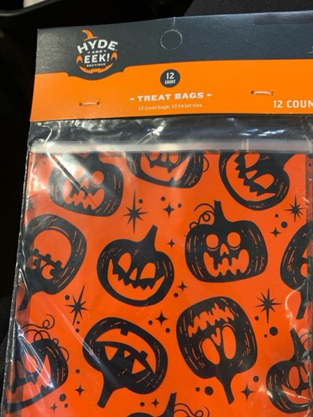 Condition photo showing New/Like New for 12ct Pumpkin Cello Bag Party Favors - Hyde and EEK! Boutique™