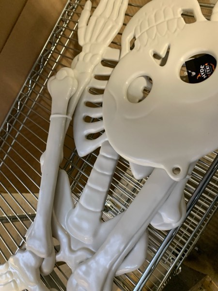 Condition photo showing New/Like New for 59" 3D Skull Skeleton Traditional Bone Halloween Decorative Prop Off-White - Hyde and EEK! Boutique™