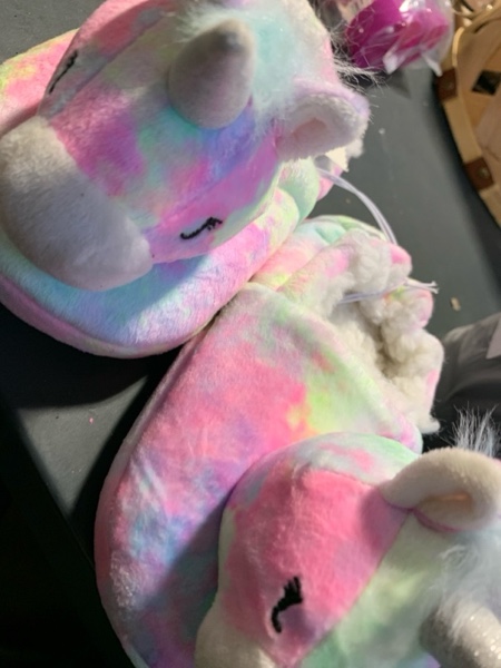 Condition photo showing New/Like New for Cat & Jack Slippers - Unicorn Slippers (toddler)