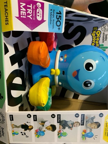 Condition photo showing New/Like New for Baby Einstein Ocean Explorers Go Opus Go 4-in-1 Crawl & Chase Activity Learning Toy, Music and Lights, Ages 3 Months to 5 Years