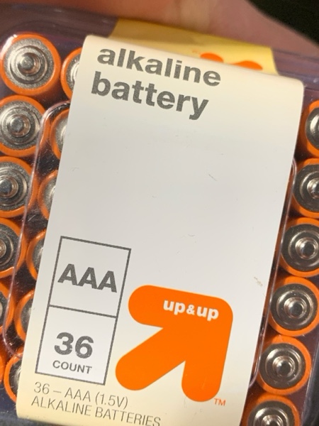 Condition photo showing New/Like New for AAA Batteries - 36pk Alkaline Battery - up&up™: 1.5V, Household Single-Use