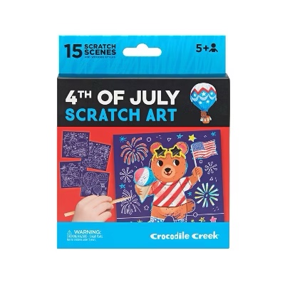 Crocodile Creek 4th Of July Scratch Art 15 pieces 5 +years