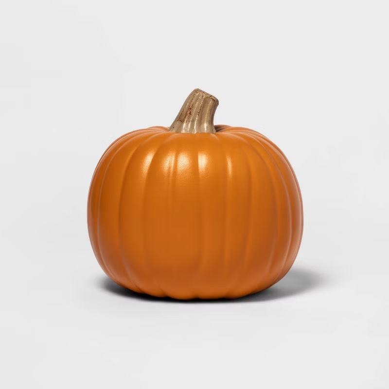 HYDE AND EEK! BOUTIQUE Carvable Pumpkin — 9" Carvable Faux Halloween Pumpkin (1 Count)