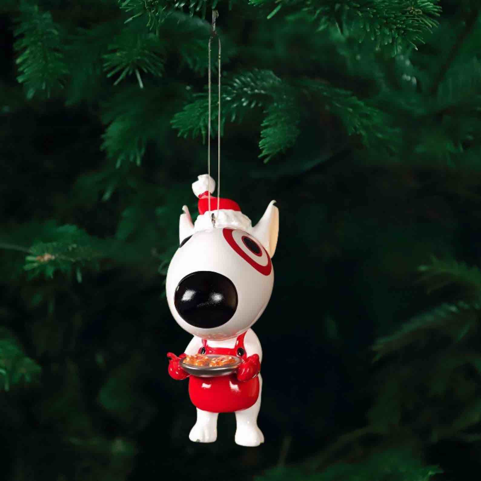 Christmas Resin Target Bullseye Dog Ornament