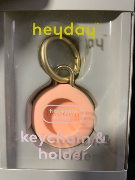 AirTag Silicone Puffer Keychain - heyday™ Peach: Solid Silicone Holder