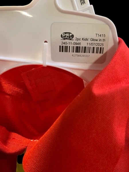 2 PC Kids Glow in the dark costume