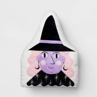 Witch Hat Novelty Shaped Throw Pillow