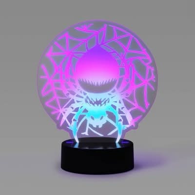 Hyde and EEK! Boutique Lit Acrylic Spider & Web Figurine