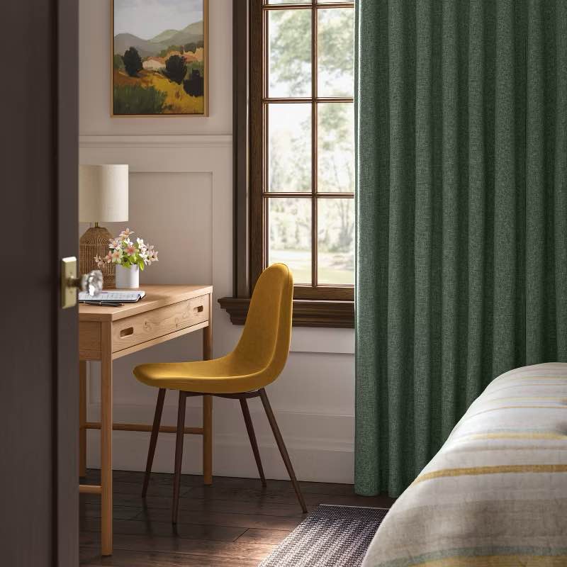 blackout aruba window curtain panel - threshold™ (fern green, floor-length)