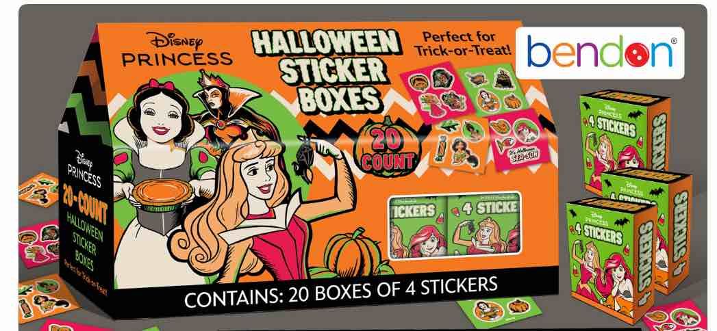 Disney Princess Halloween Sticker Boxes by Bendon