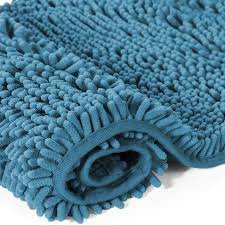 1pc Chenille Shaggy Bath Rug Door Mat Efficient Water Absorption Thick Anti-Slip And Plush Bath Mat