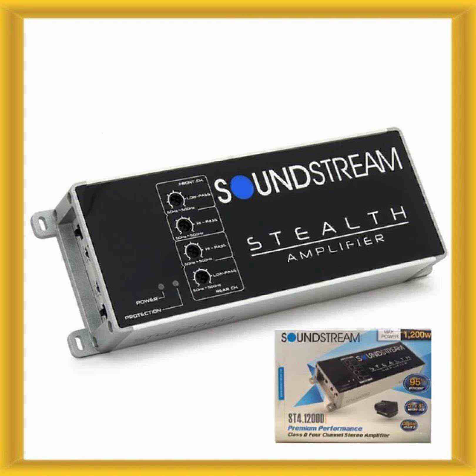Soundstream ST4.1200D Stealth Series 1200W Class D 4 Channel Amplifier