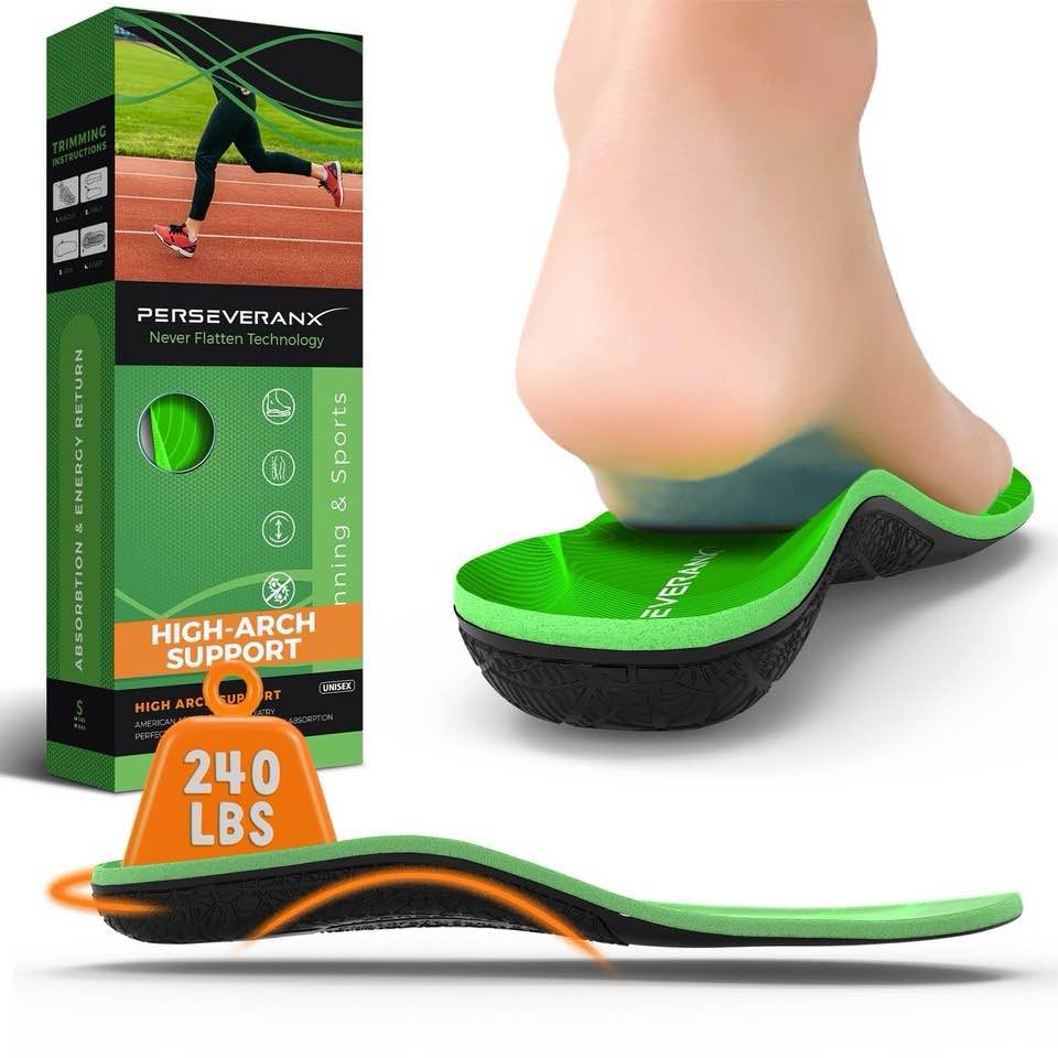 nasa grade running insoles for plantar fasciitis for women - medium arch shoe inserts men with energy return - sports inserts for men for shock absorption, shoe inserts for women designed for athletes