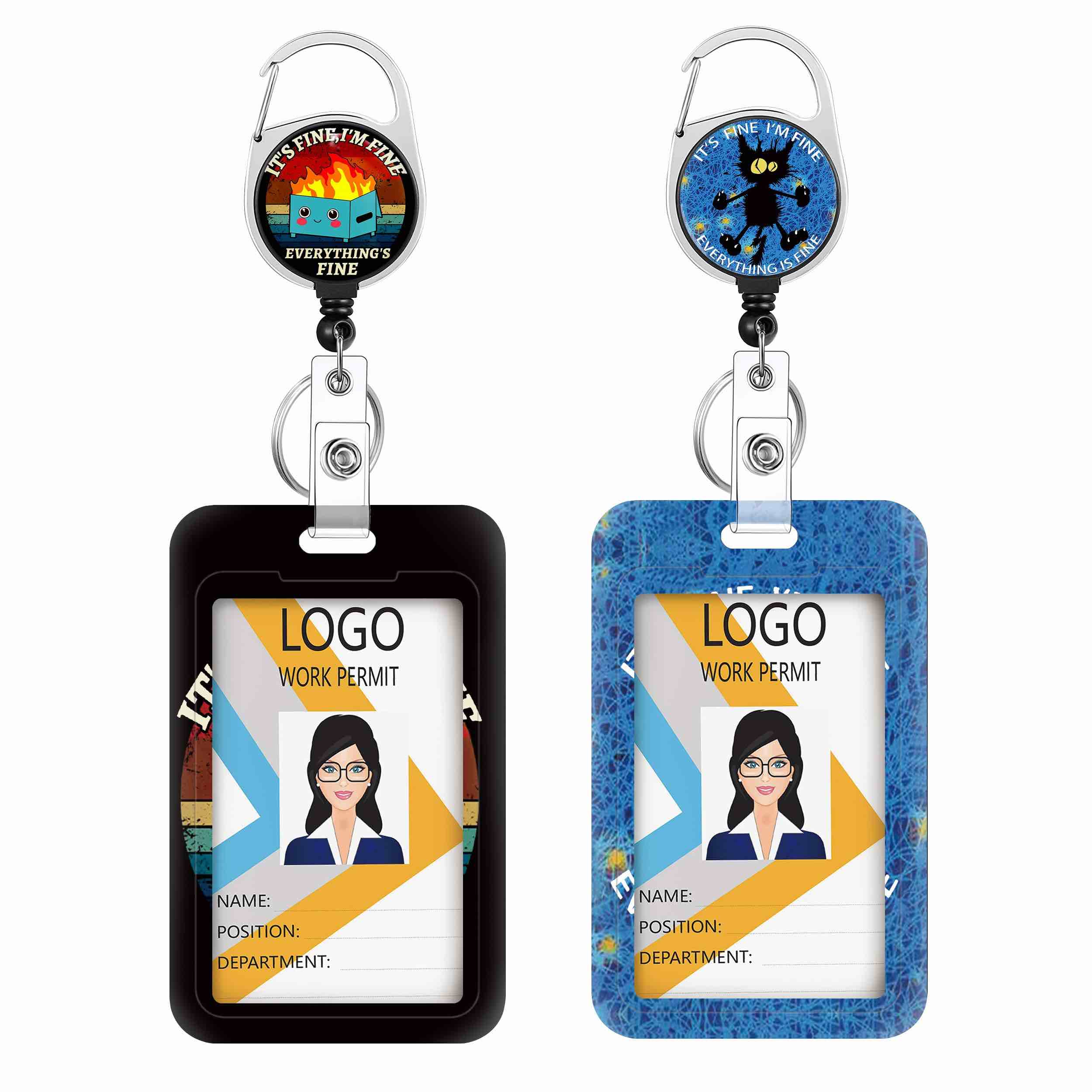 (04) 2-Pack Badge Reels Retractable Badge Holders,Id Badge Holder Clip,Cute Badge Reel with 26” Cord, 4.0 oz?Perfect for Nurse Doctor Teacher Student Worker