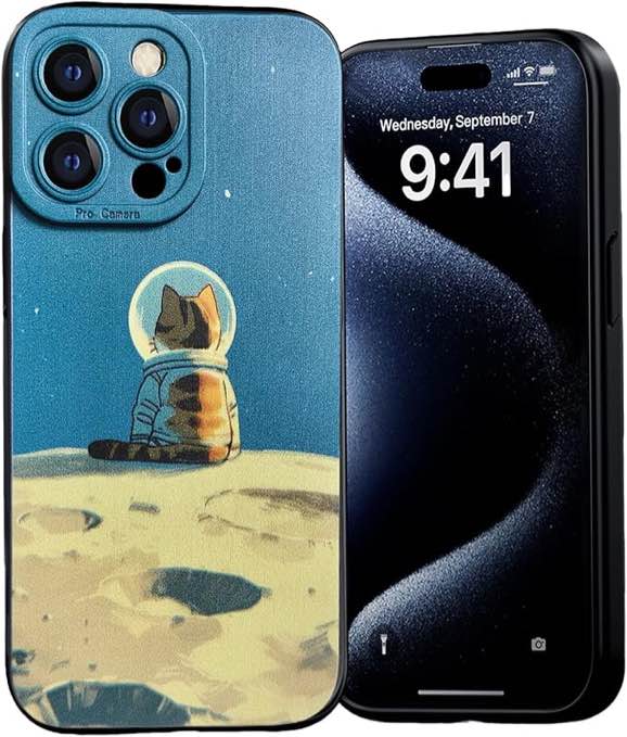 Cute Phone Case Compatible with iPhone 14 Pro Max, Cat Pattern Cartoon Animal Design Phone Case for iPhone 14 Pro Max, Shockproof Non-Slip Anti-Scratch Protective Phone Cover for Women Girls