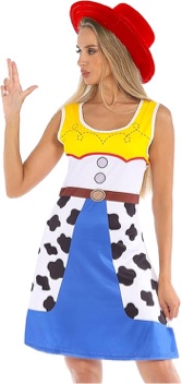 (Large) Halloween Cosplay Women Cowgirls Dress Costume Halloween Dress for Hallowen Party