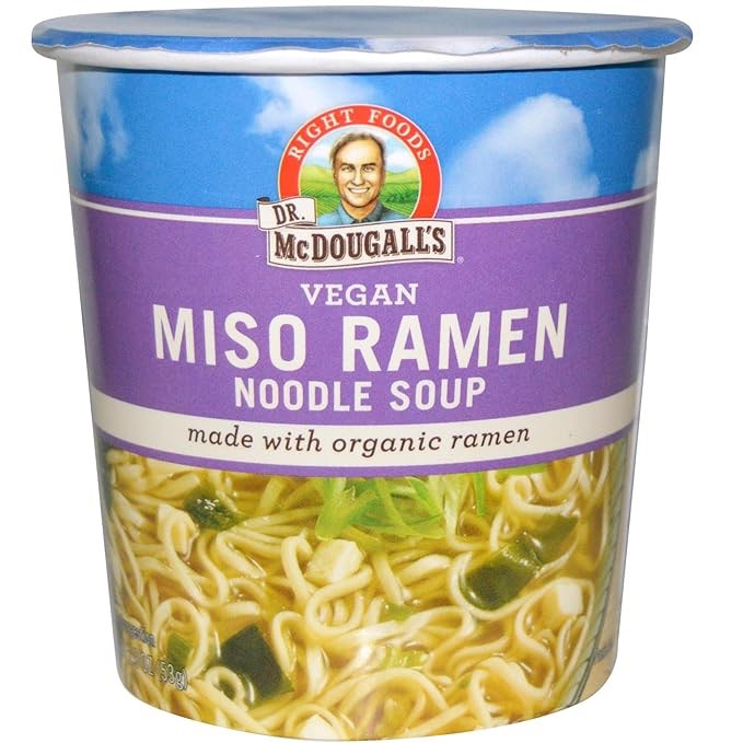 Dr. McDougall's, Vegan Miso Ramen Noodle Soup, 1.9 Ounce (Bb 08/11/2026)
