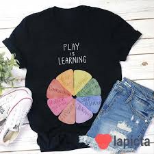 V DarkJoy Play is Learning Teacher T-Shirt, Play is Learning Shirt, Teacher Life T-Shirt, Preschool Teacher Shirt