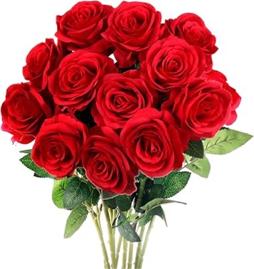 Red Roses Artificial Flowers