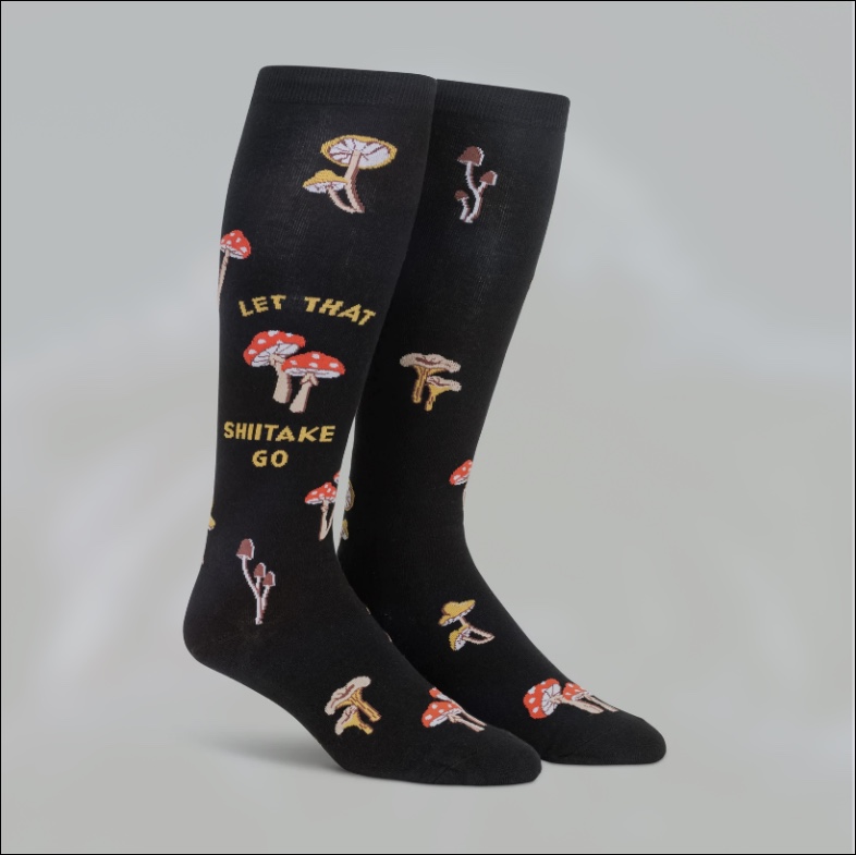 Let That Shiitake Go Women's Wide Calf Knee High Socks