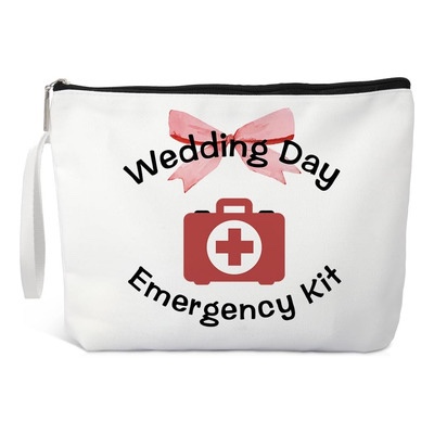 Wedding Day Gift for Bride Makeup Bag Best Friend Birthday Gift Bridal Shower