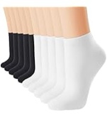 J-BOX Ankle Socks for Women 10 Pairs, Women's Thin Athletic Socks With Tab, Breathable Low Cut Moisture Socks for Summer