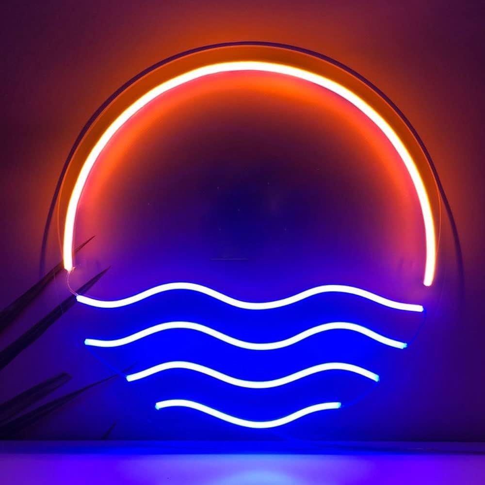 LED Neon Sign 12x12" - Beautiful Handmade Wall Decor Cool Lights for Bedroom, Living Room, Kitchen. Sturdy Acrylic, Brilliant Colors