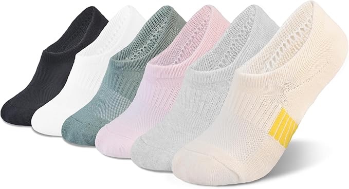 Marchare Women No Show Socks Low Cut Invisible Cushioned Socks Ankle Athletic Socks For Women With Grips