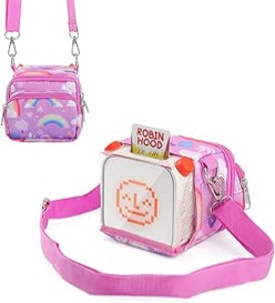 Taladad Carrying Case for Yoto Player 2nd/3rd Kids Speaker, Audiobook Cards & Radio Storage Bag (Pink)