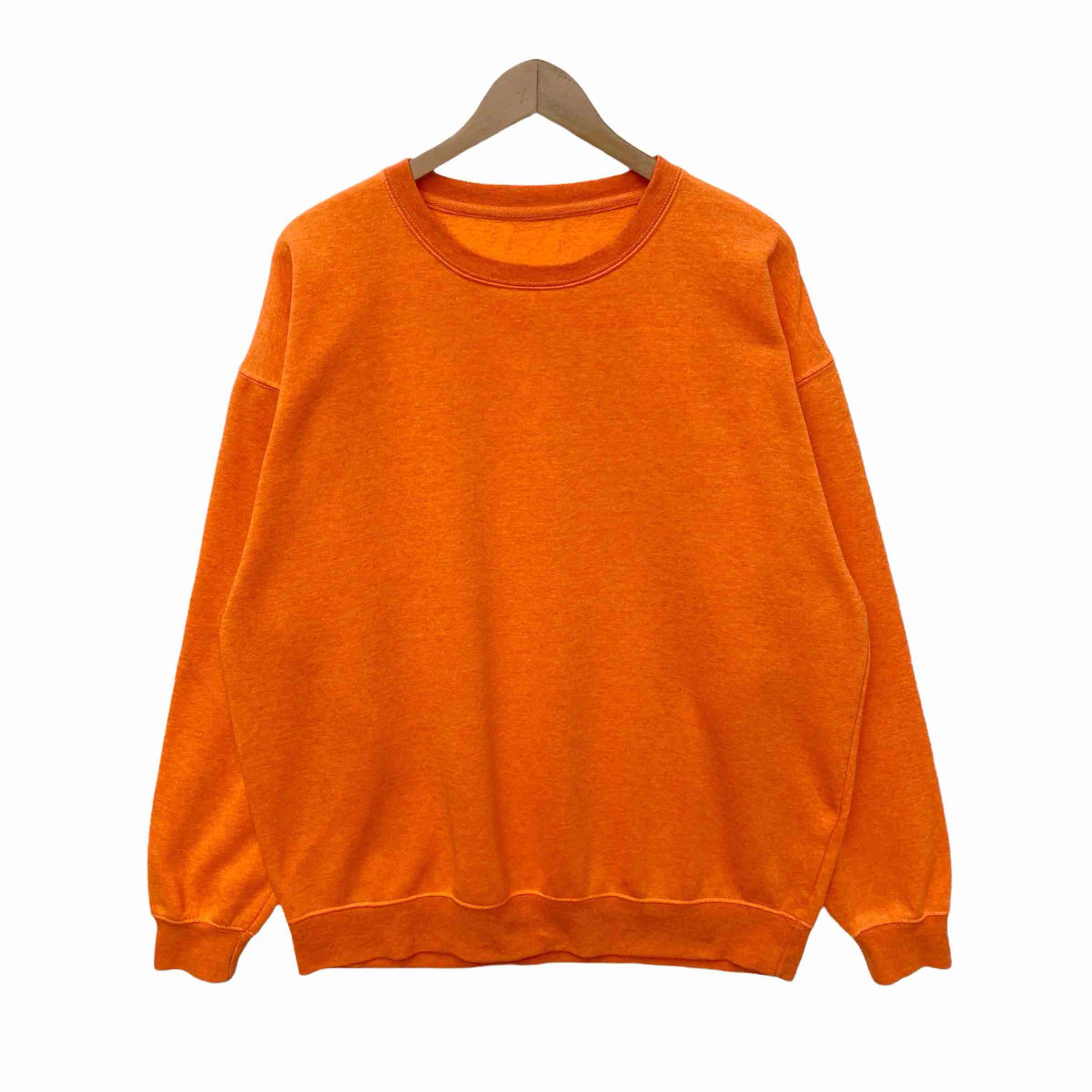 (2X-Large) Plain Orange Sweatshirt Sweater Pullover Jumper Shirt