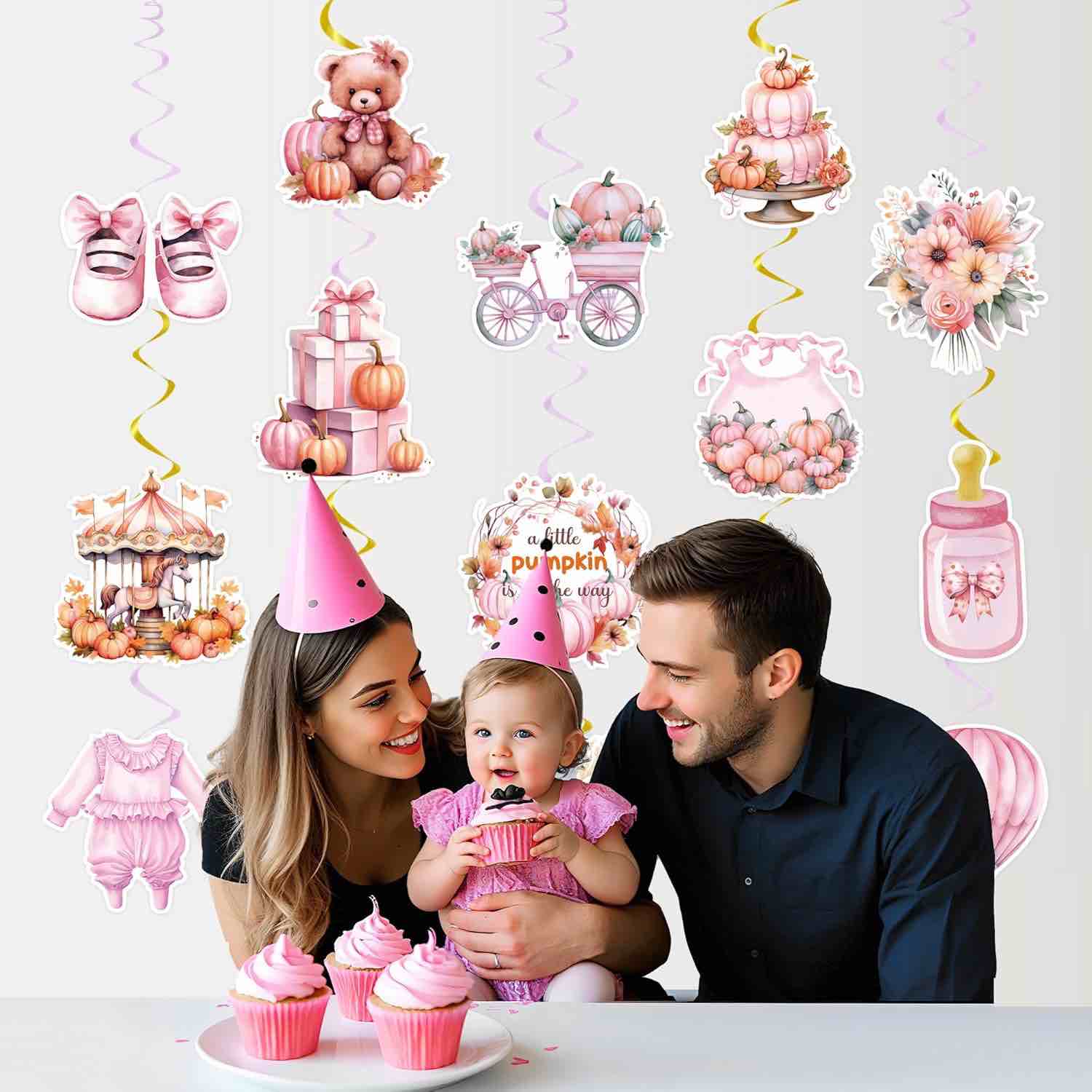 A Little Pumpkin is on The Way Decorations for Girl (Content May Vary)