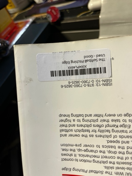 Condition photo showing New/Like New for The Softball Pitching Edge