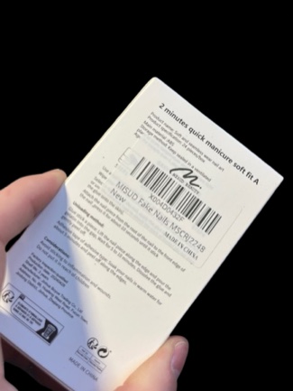 Condition photo showing New/Like New for MISUD Press on Nails - Medium Almond Glue on Nails with Fall Brown, Acrylic Autumn Swirl Design 24 pcs