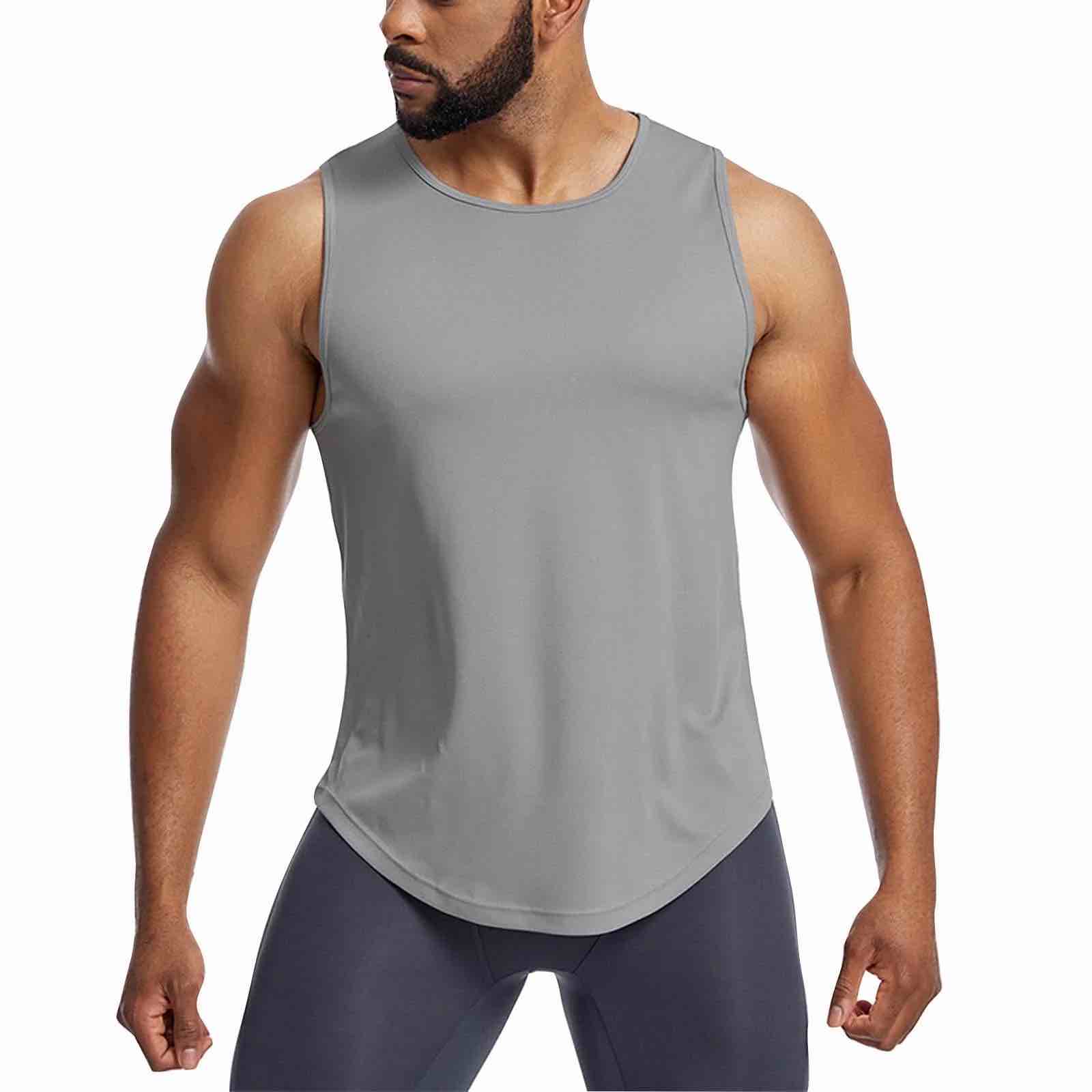 Mens Tank Tops,Sport Running Dry Fit Gym Shirt, Wicking Athletic Mesh Breathable Muscle Tee Workout Sleeveless Shirts