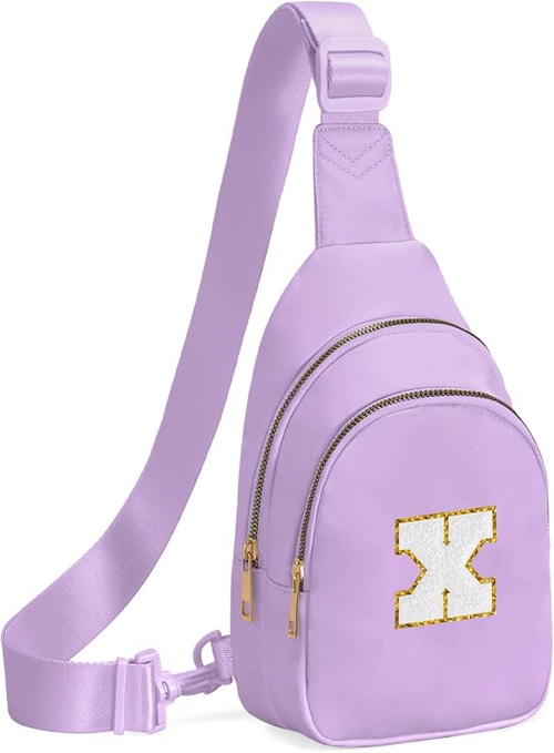 Viverte Birthday Gifts for 7 8 9 10 11 12 13 Year Old Girls Small Initial Sling Bag Cross Body Bag Fanny Pack for Girls