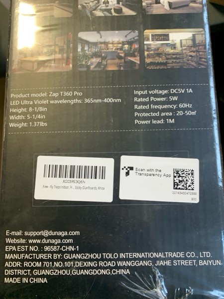 Condition photo showing New/Like New for Fly Traps, Fruit Fly Traps, Gnat Traps, Bug Zapper Indoor, Insect Traps Indoor with 10 Sticky Glue Boards, Black