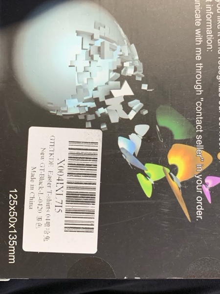 Condition photo showing New/Like New for ??Women's Festival T-Shirt - Funny Holiday Graphic Tee, Valentine's St. Patrick's Easter Mother's Day Print T-Shirt Easter Day - Happy Rabbit Large Black