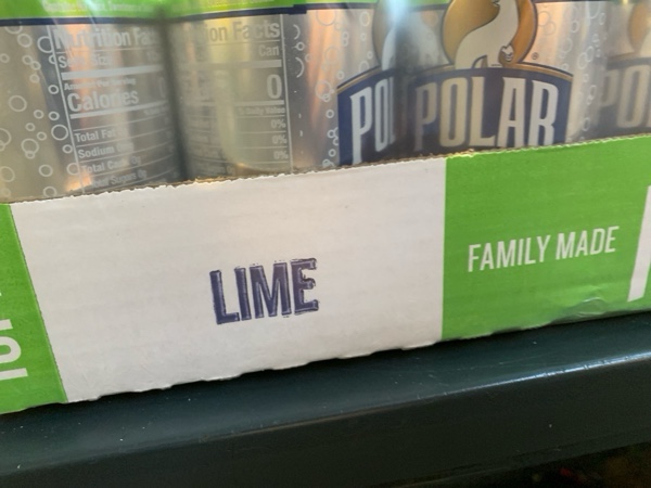 Condition photo showing New/Like New for Polar Seltzer Water Lime, 12 fl oz cans, 18 pack