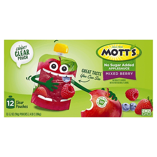 mott's no sugar added mixed berry applesauce