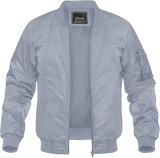 magnivit men's lightweight bomber jacket windbreaker casual fall spring outdoor coat