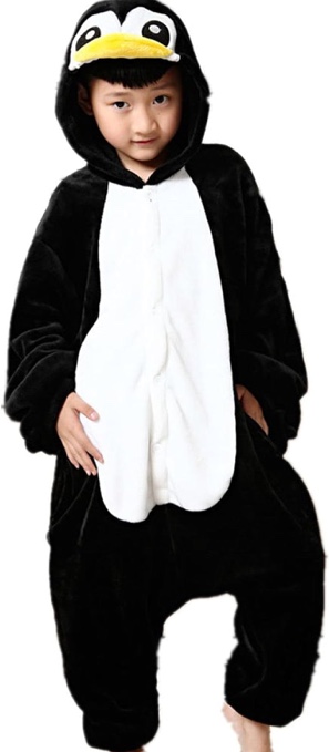WAFUNNE Kids Penguin Costume Cosplay Halloween Animal Onesie for Boys Girls Child Penguin