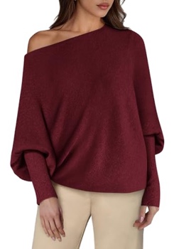 BTFBM Off Shoulder Sweaters for Women Trendy 2025 Fall Long Sleeve Casual Basic Knit Winter Oversized Pullover Sweater
