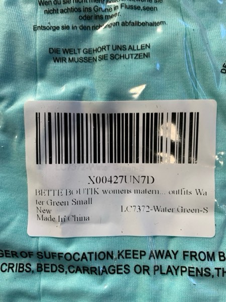 Condition photo showing New/Like New for BETTE BOUTIK Women’s Summer Top: Short Sleeve Pleated Square Neck Tunics Shirt Blouse (Water Green, Small)