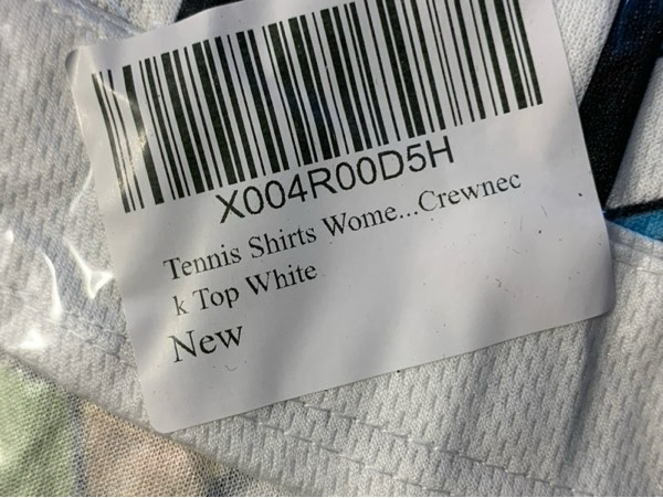 Tennis Shirt for Women — Crewneck Top (White)