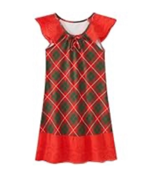 Vieille Girls Nightgowns Cute Princess Sleepwear Flutter Sleeve Pajamas Nightie Dress 5-12 Years