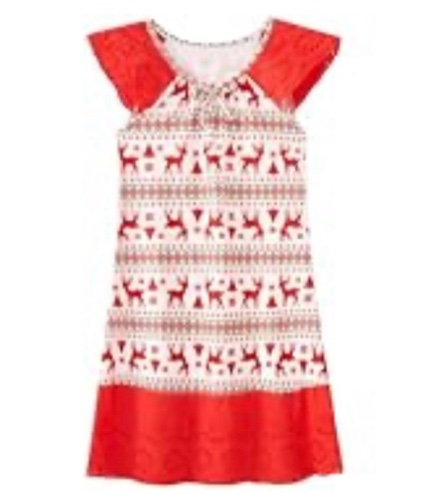 (5-12 Years) Vieille Girls Nightgowns Cute Princess Sleepwear Flutter Sleeve Pajamas Nightie Dress 5-12 Years