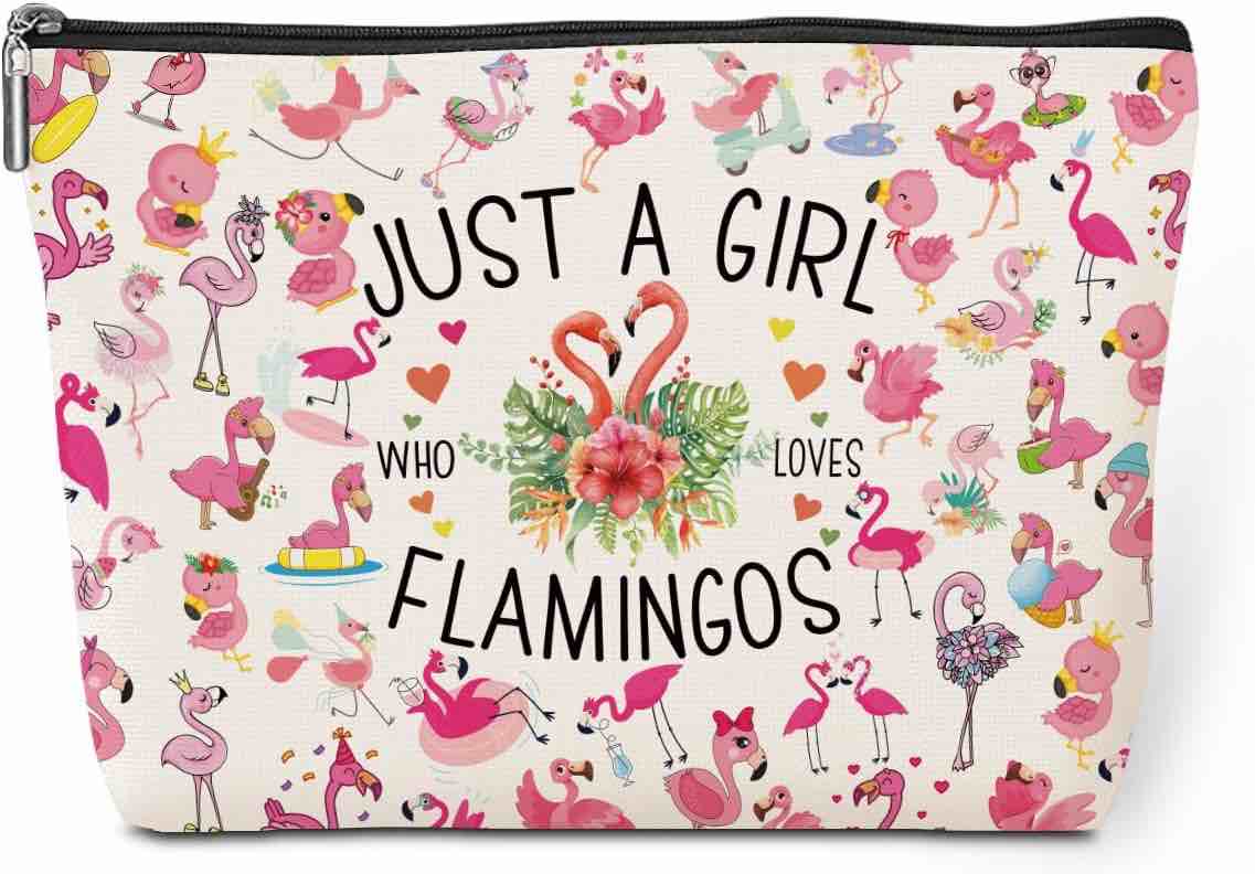 flamingo gifts animal lovers gift for women cute flamingo stuff cosmetic bag nurse thanksgiving graduation christmas birthday makeup bag funny friendship gifts for friend teen girls sister daughter